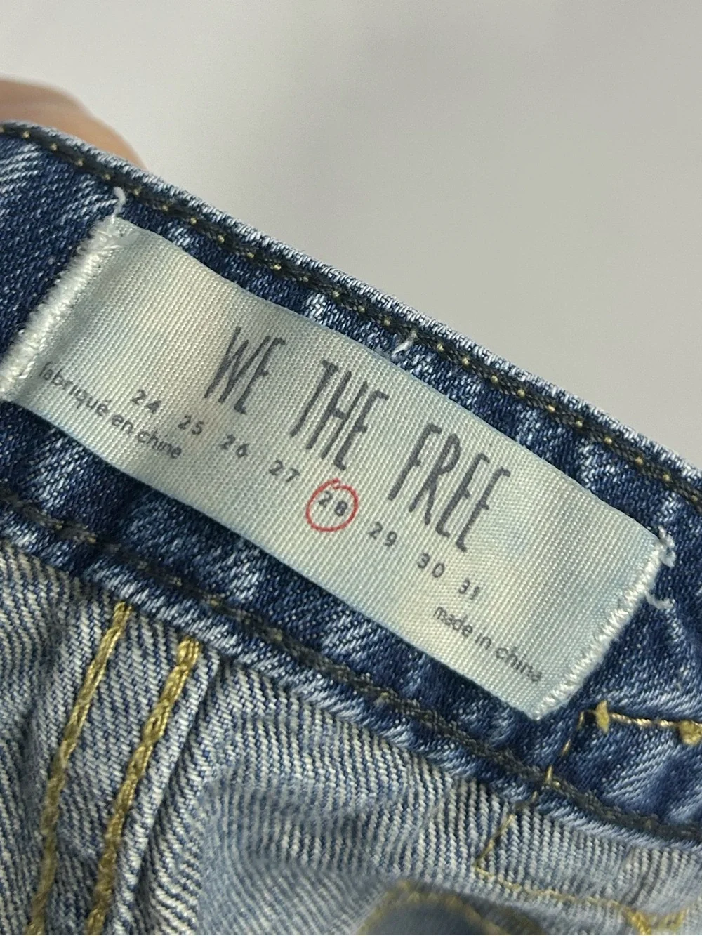 Free‎ People We The Free Raw Hem Denim Mini Skirt Size 28